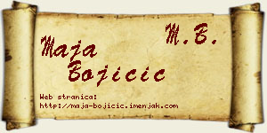 Maja Bojičić vizit kartica